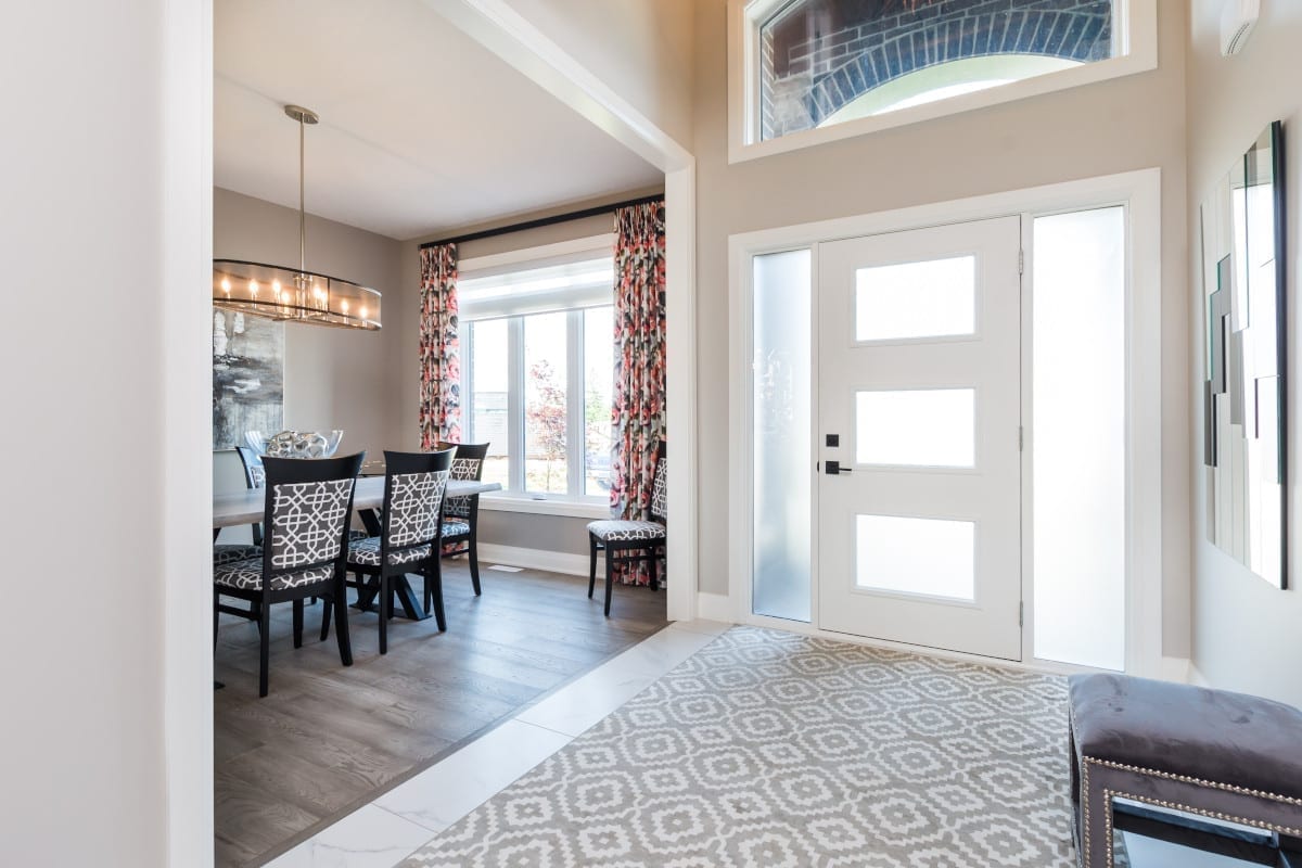Formal dining room adjacent to the foyer.